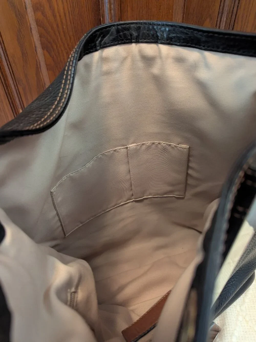 Coach Vintage Shoulder Bag dark brown/Saddle Tan Leather Turn lock 10960